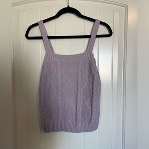 Lascana purple preppy academia sweater tank top size 8
